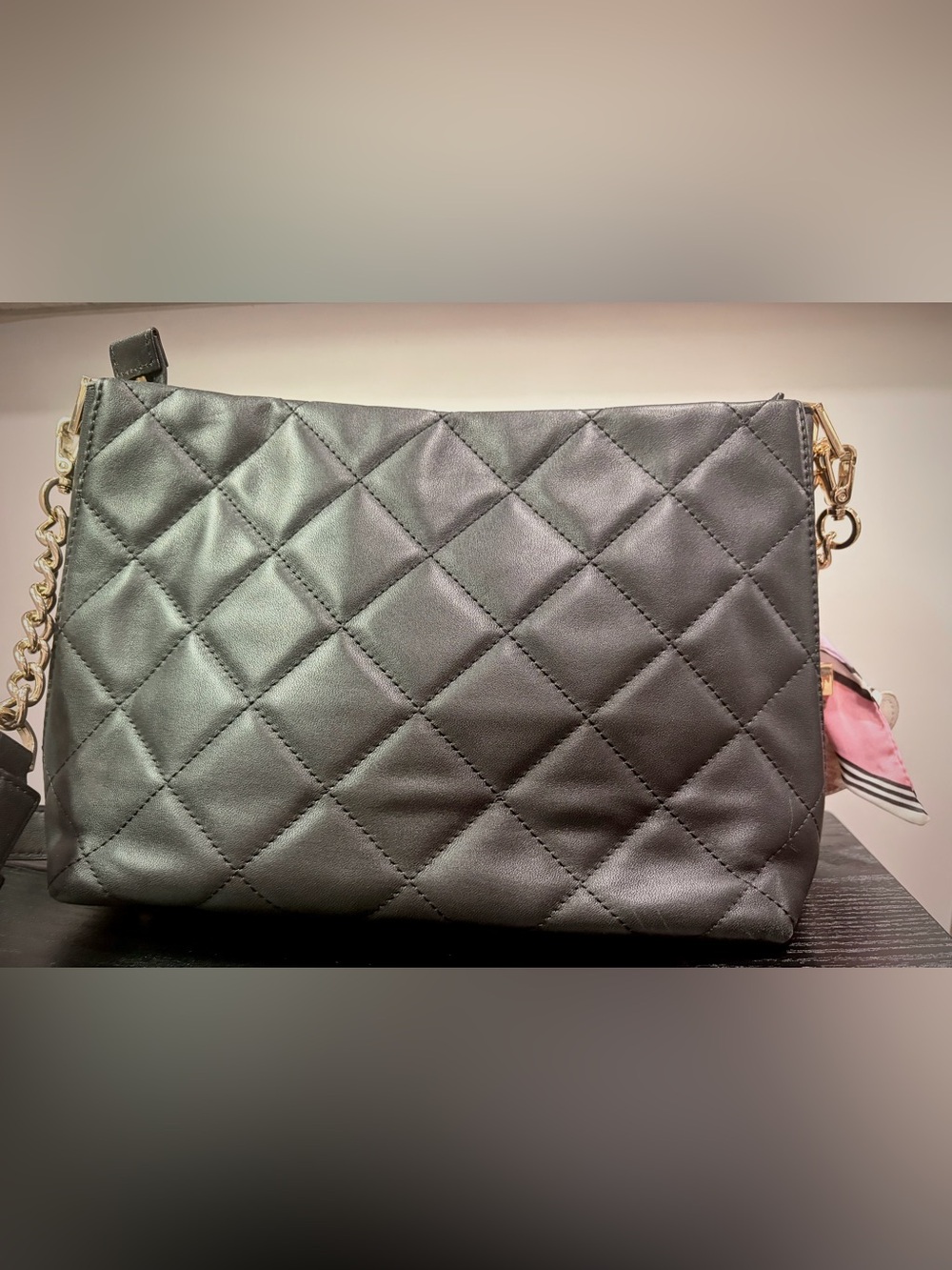 kate spade Black Quilted Crossbody with Gold-Tone Chain Strap - Picture 4 of 9
